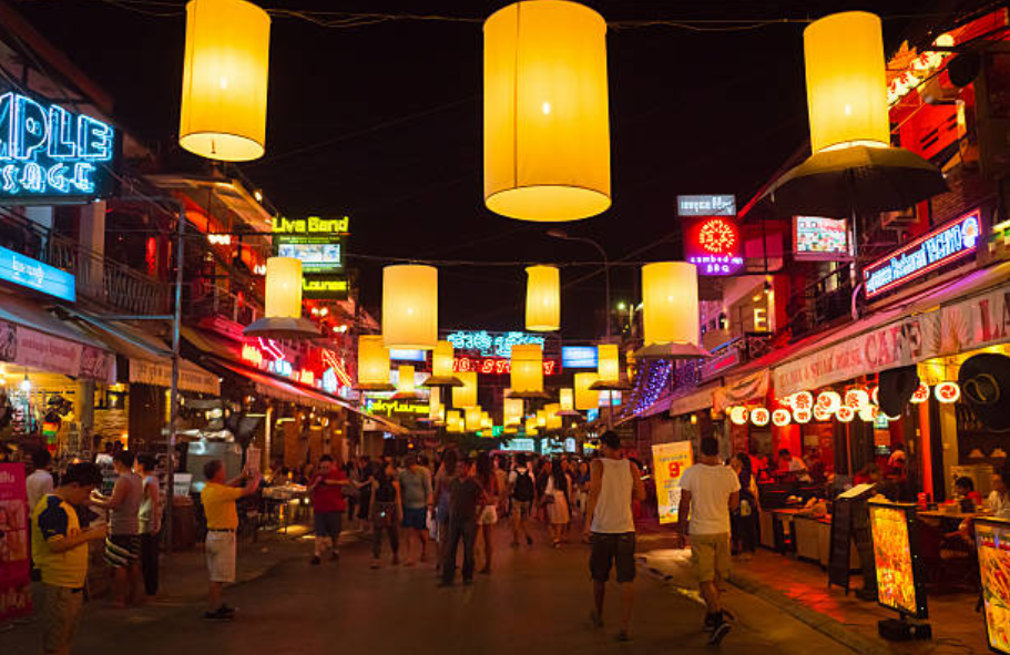 Pub street in Siem Reap, Cambodia