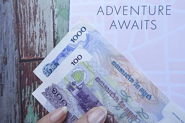 Cambodian Currency - One hundred riels and one thousand riels