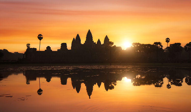Angkor Wat at sunrise, Siem Reap, Cambodia. Dreamstime
