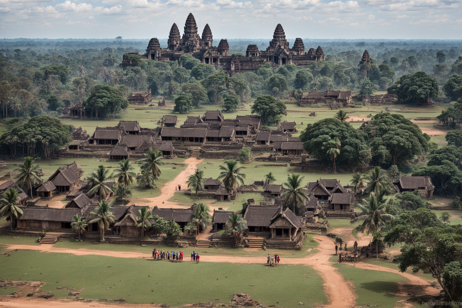 Angkor Wat photo generated  by AI