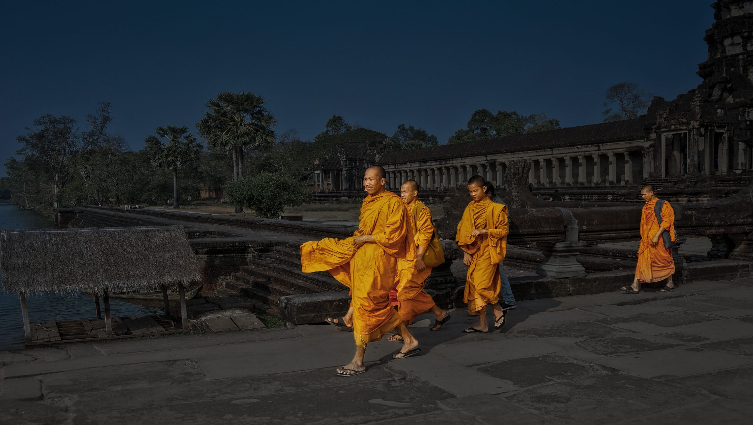 Monks​ in Angkor Wat Cambodia